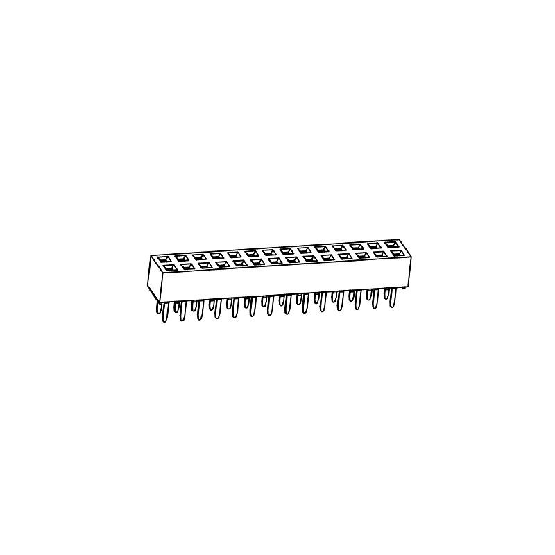 PH2.54*H5.1mm Female Header Double row U-Type Straight series